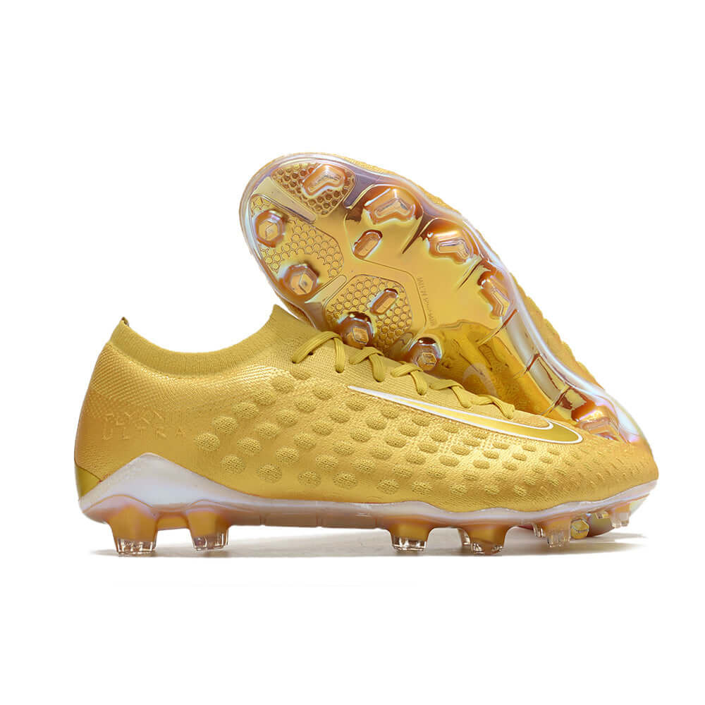 Chuteira Campo Nike Phantom Ultra Venom Elite FG Dourada