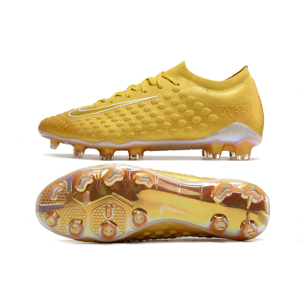 Chuteira Campo Nike Phantom Ultra Venom Elite FG Dourada