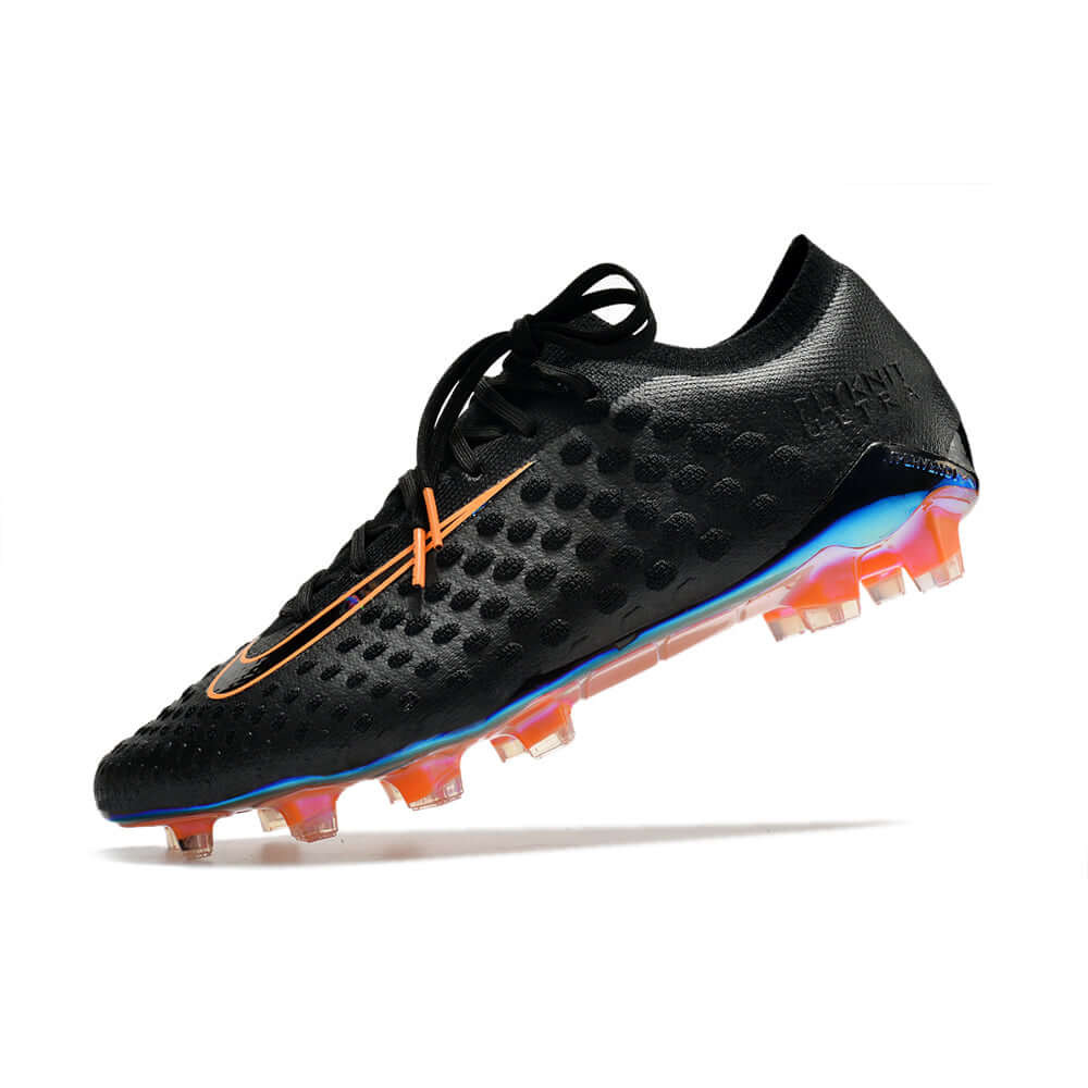 Chuteira Campo Nike Phantom Ultra Venom Elite FG Preta e Laranja