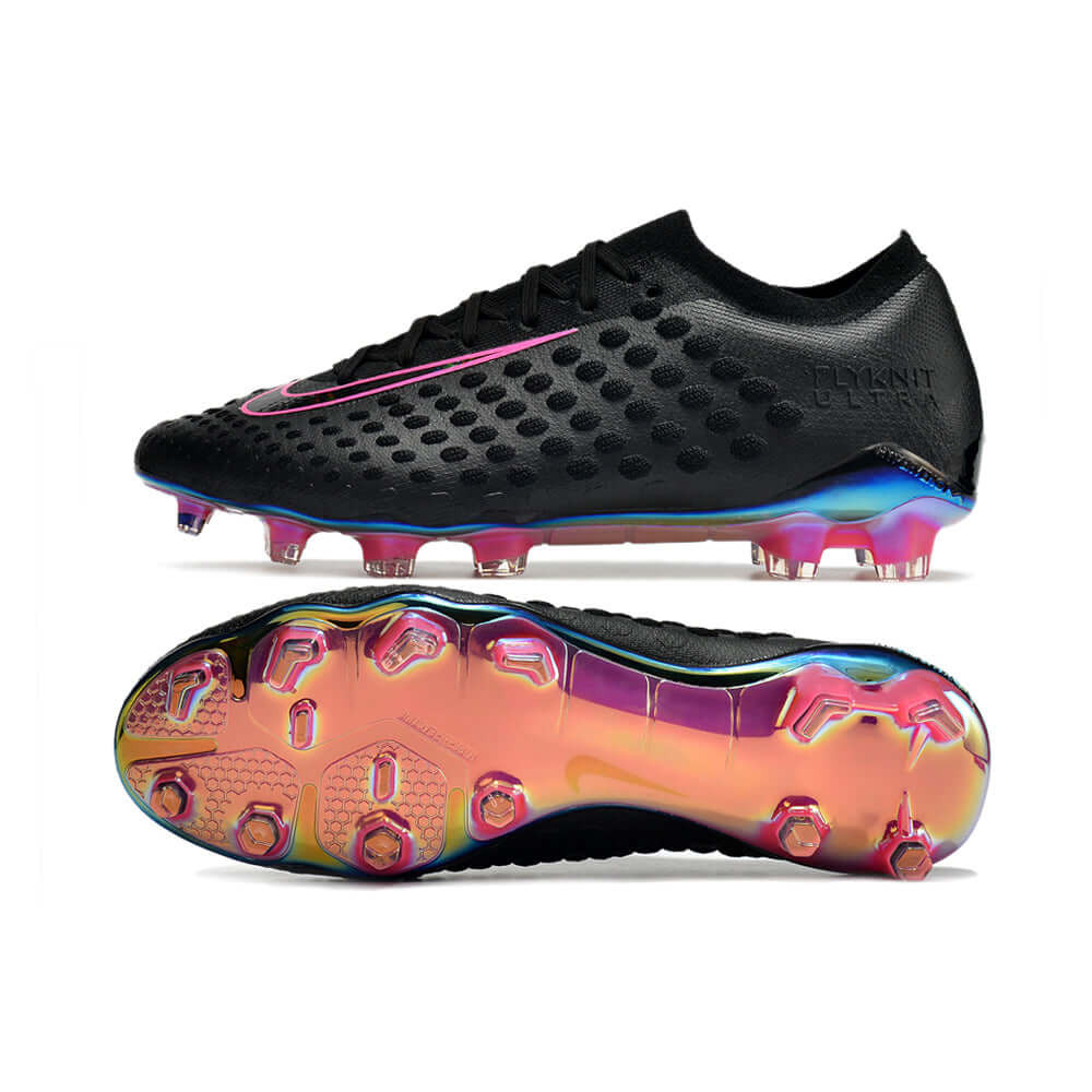 Chuteira Campo Nike Phantom Ultra Venom Elite FG Preta e Rosa