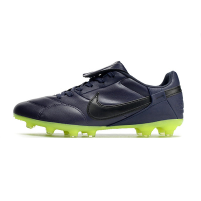 Chuteira Campo Nike Premier 3 FG Azul Escuro e Verde