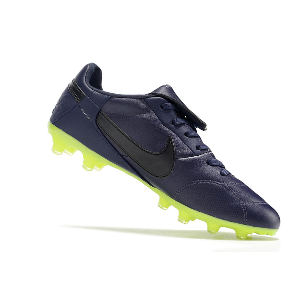 Chuteira Campo Nike Premier 3 FG Azul Escuro e Verde