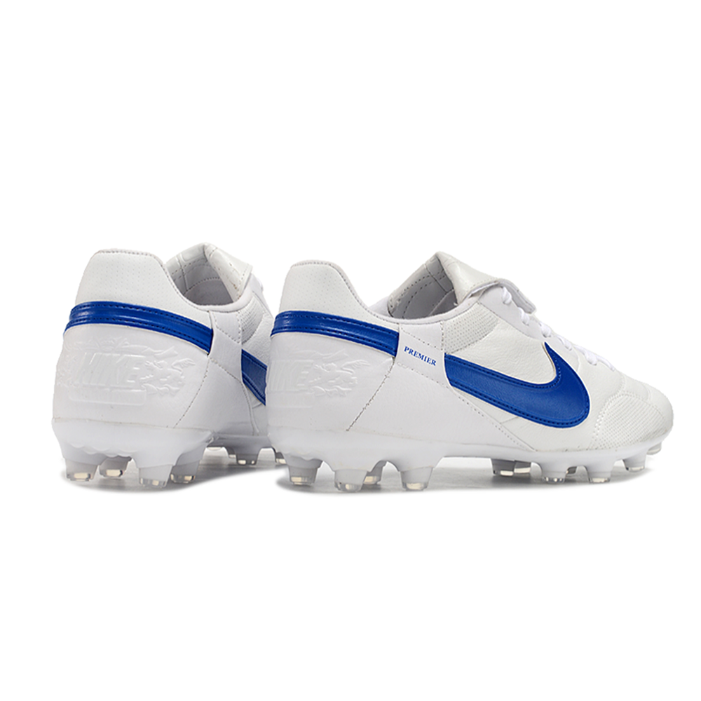 Chuteira Campo Nike Premier 3 FG Branca e Azul