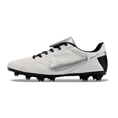 Chuteira Campo Nike Premier 3 FG Branca e Prata