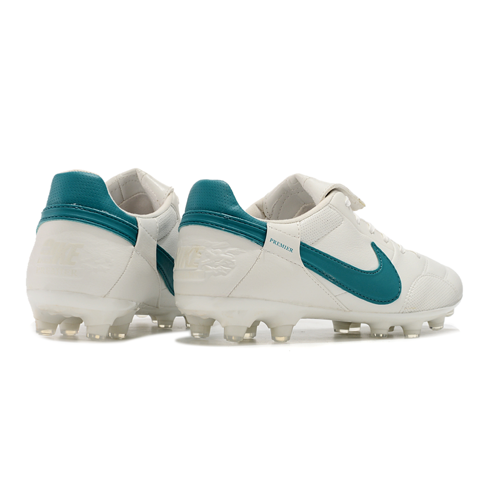 Chuteira Campo Nike Premier 3 FG Branca e Verde 