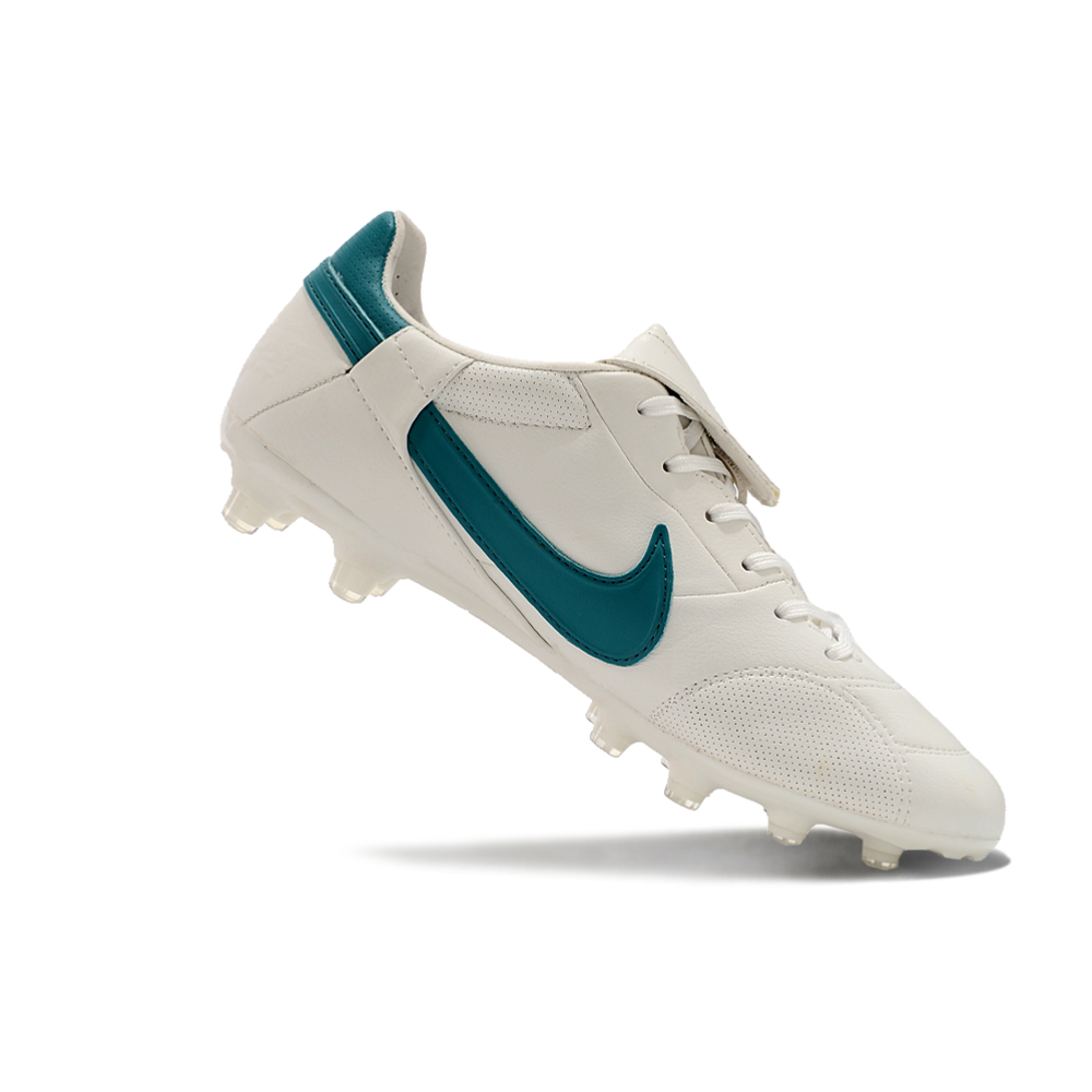 Chuteira Campo Nike Premier 3 FG Branca e Verde 