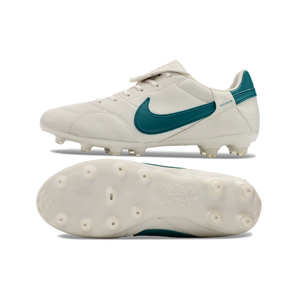 Chuteira Campo Nike Premier 3 FG Branca e Verde 
