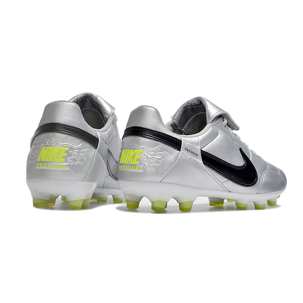 Chuteira Campo Nike Premier 3 FG Prata e Preto