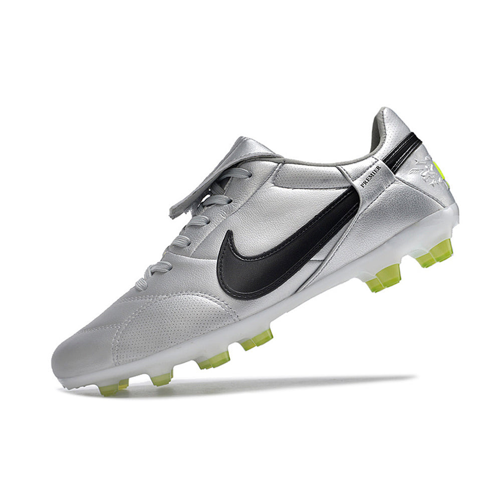 Chuteira Campo Nike Premier 3 FG Prata e Preto