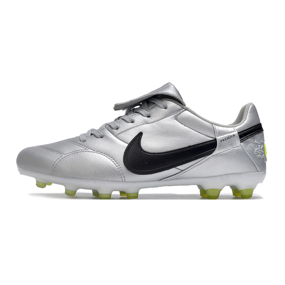 Chuteira Campo Nike Premier 3 FG Prata e Preto