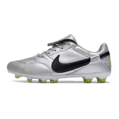 Chuteira Campo Nike Premier 3 FG Prata e Preto