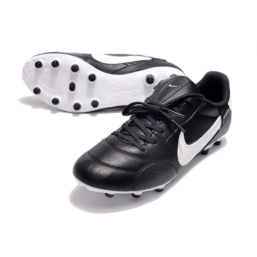 Chuteira Campo Nike Premier 3 FG Preta e Branca