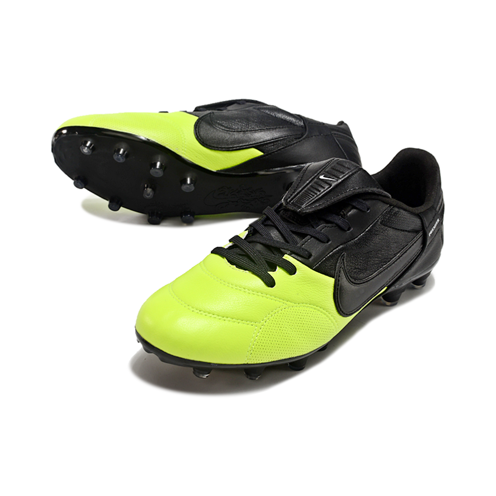 Chuteira Campo Nike Premier 3 FG Preta e Verde