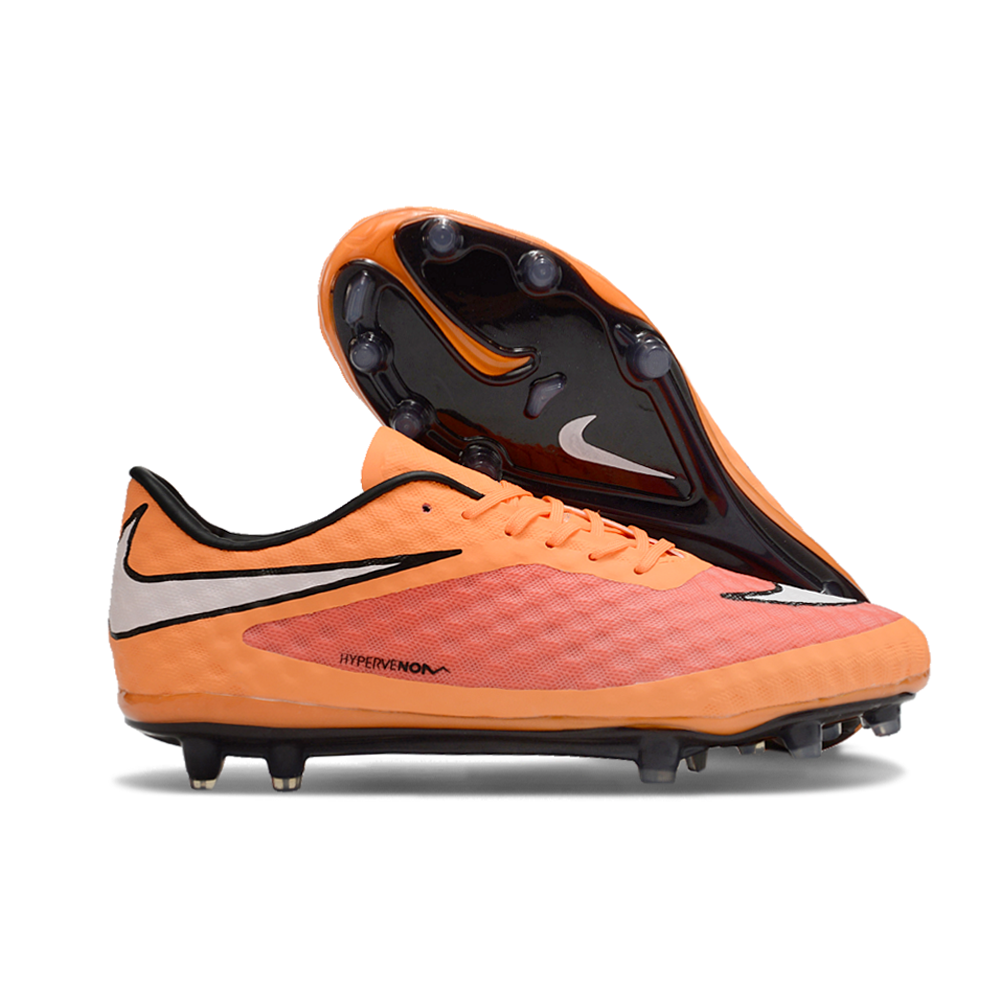 Chuteira Campo Nike Retrô Hypervenom Phantom I FG Laranja, Vermelha, Branca e Preta