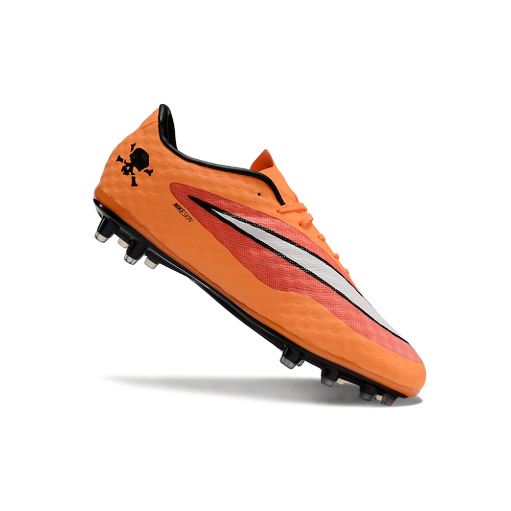 Chuteira Campo Nike Retrô Hypervenom Phantom I FG Laranja, Vermelha, Branca e Preta