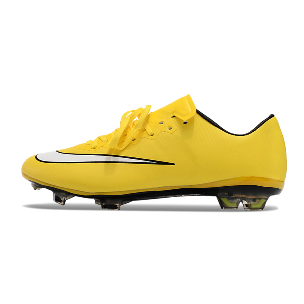Chuteira Campo Nike Retrô Mercurial Vapor 10 FG Amarela e Branca