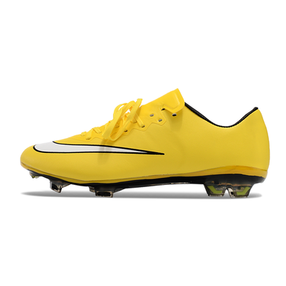 Chuteira Campo Nike Retrô Mercurial Vapor 10 FG Amarela e Branca