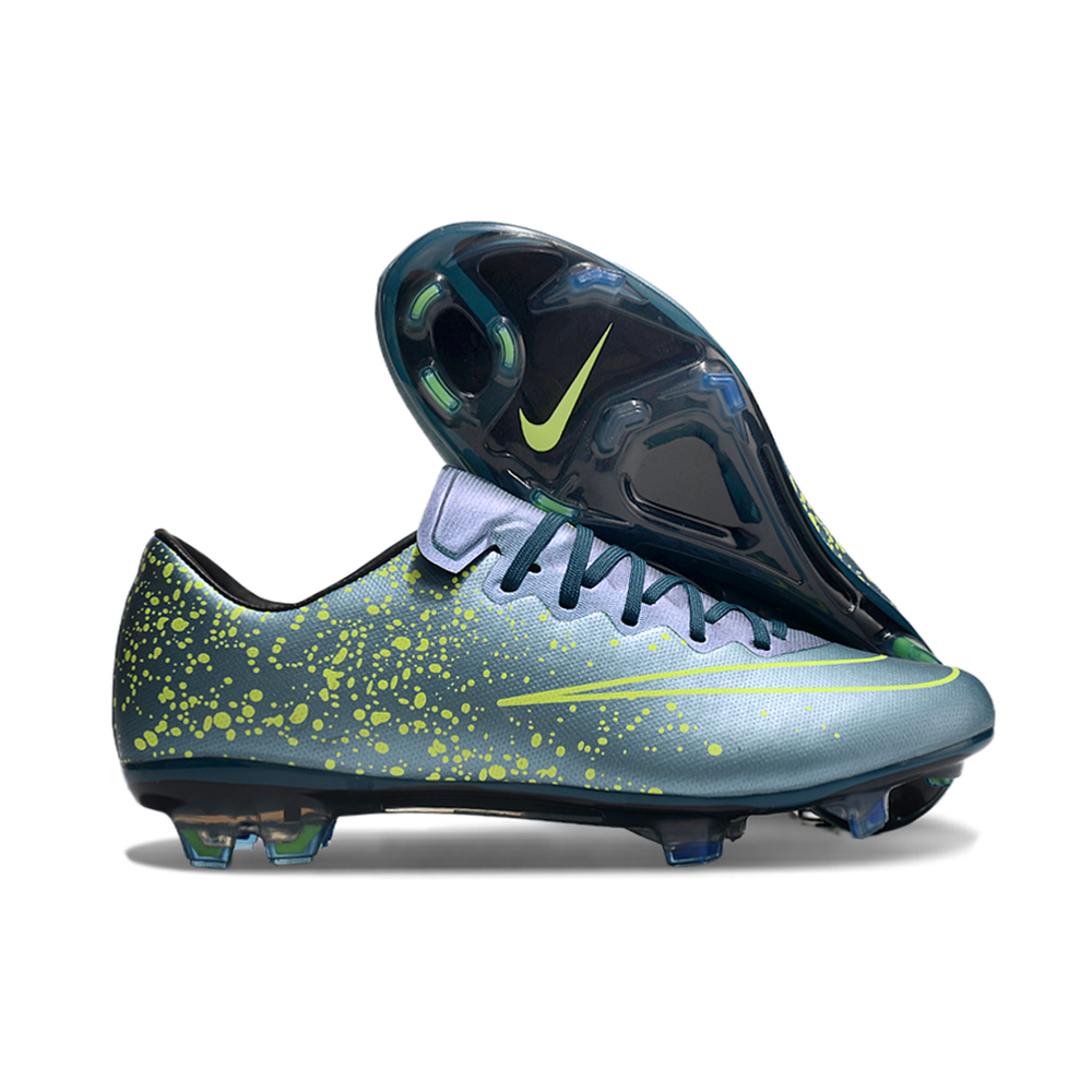 Chuteira Campo Nike Retrô Mercurial Vapor 10 FG Azul