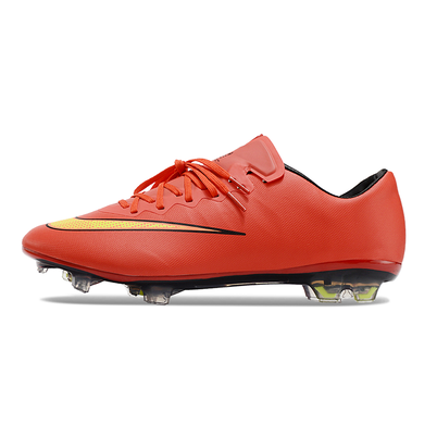 Chuteira Campo Nike Retrô Mercurial Vapor 10 FG Laranja e Amarelo