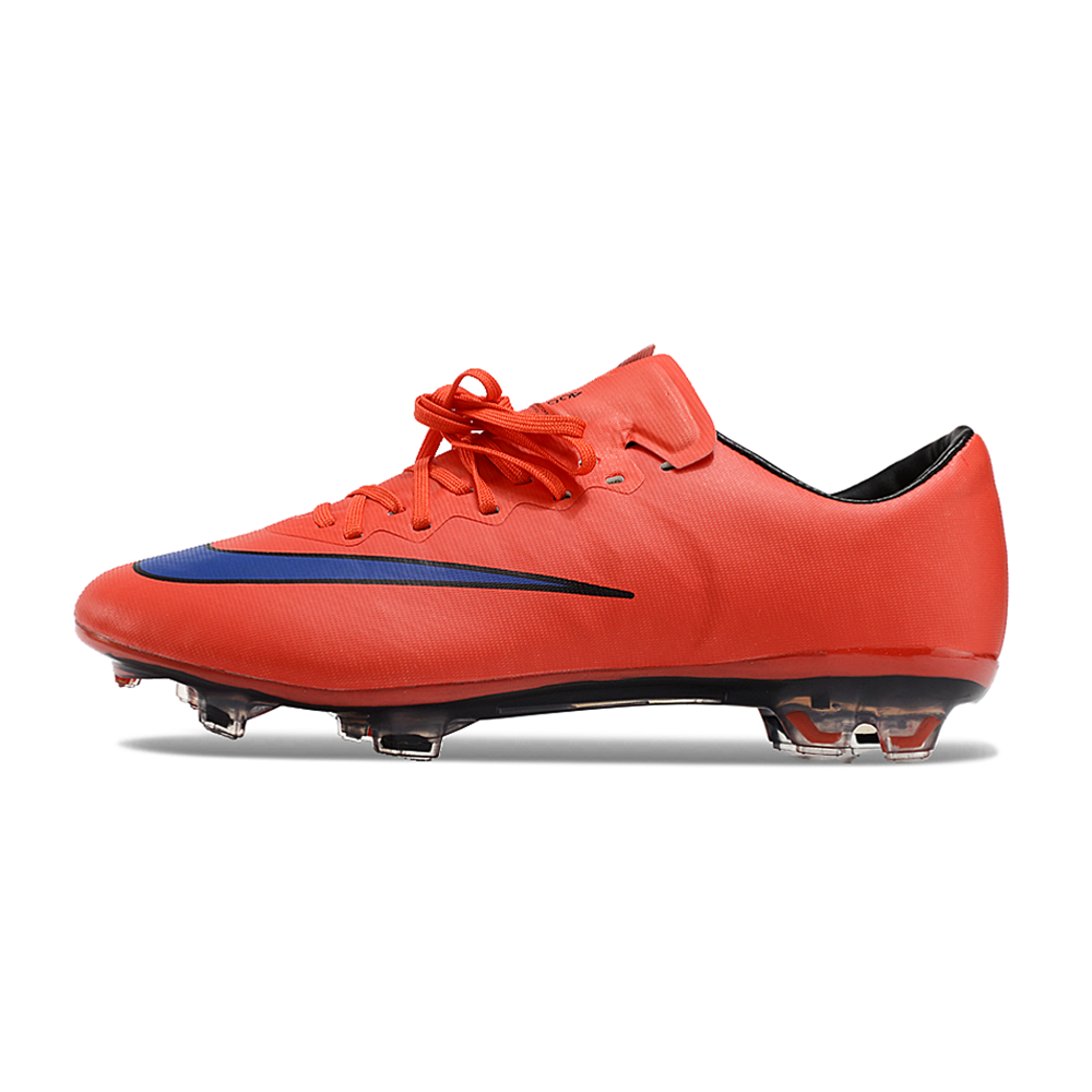 Chuteira Campo Nike Retrô Mercurial Vapor 10 FG Laranja e Azul