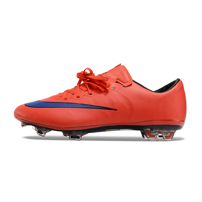 Chuteira Campo Nike Retrô Mercurial Vapor 10 FG Laranja e Azul