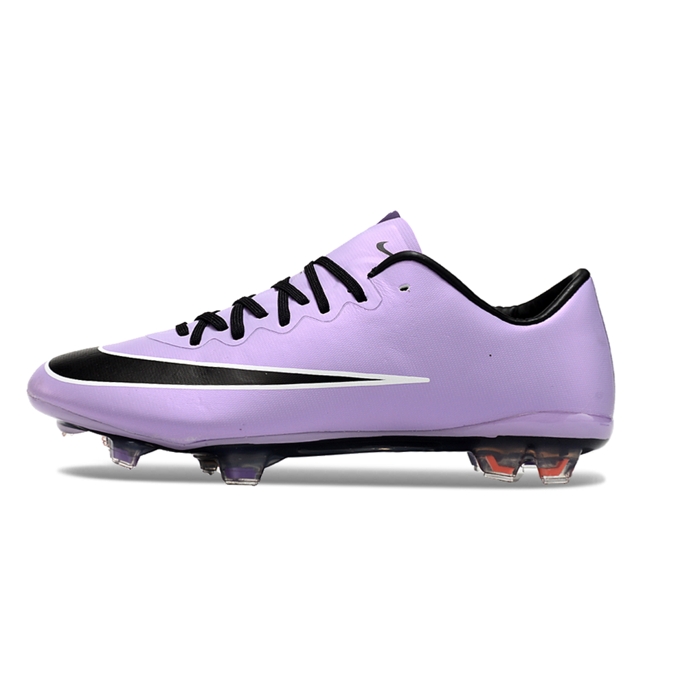 Chuteira Campo Nike Retrô Mercurial Vapor 10 FG Roxa e Preta