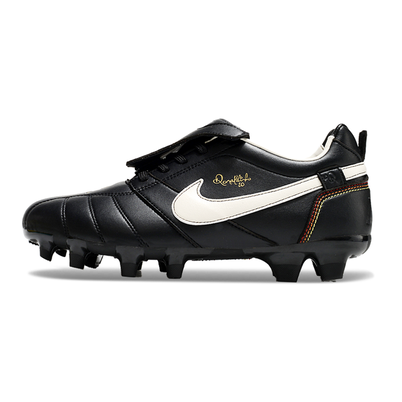 Chuteira Campo Nike Retrô Tiempo Legend R10 Elite Preta e Branca