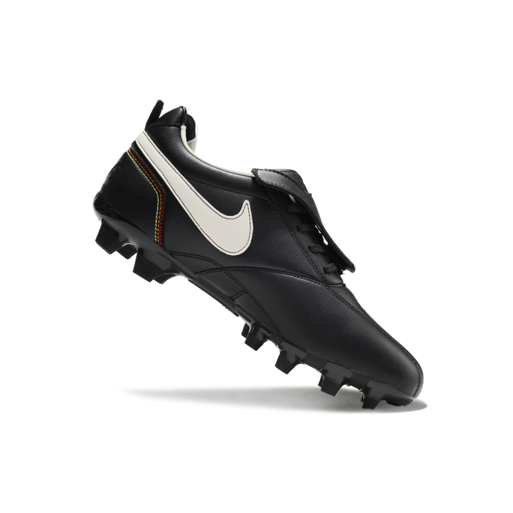 Chuteira Campo Nike Retrô Tiempo Legend R10 Elite Preta e Branca