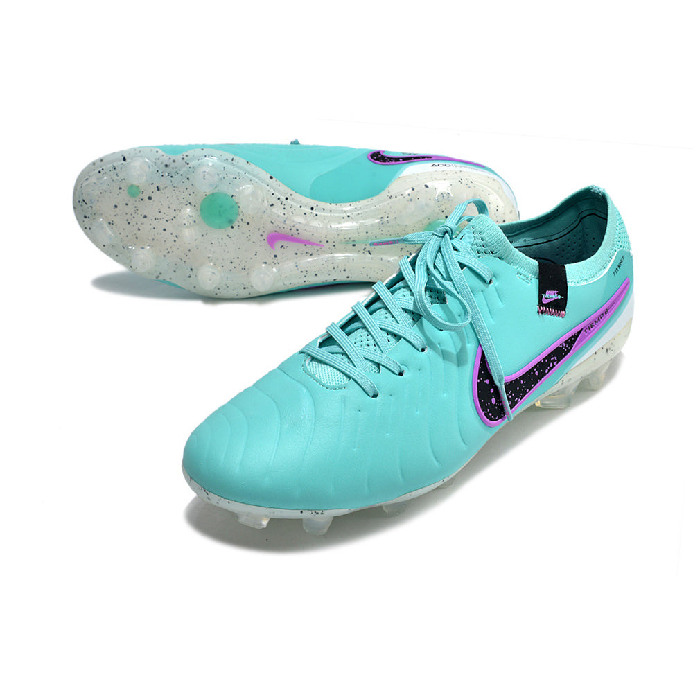 Chuteira Campo Nike Tiempo Legend 10 Elite FG Azul e Roxo 