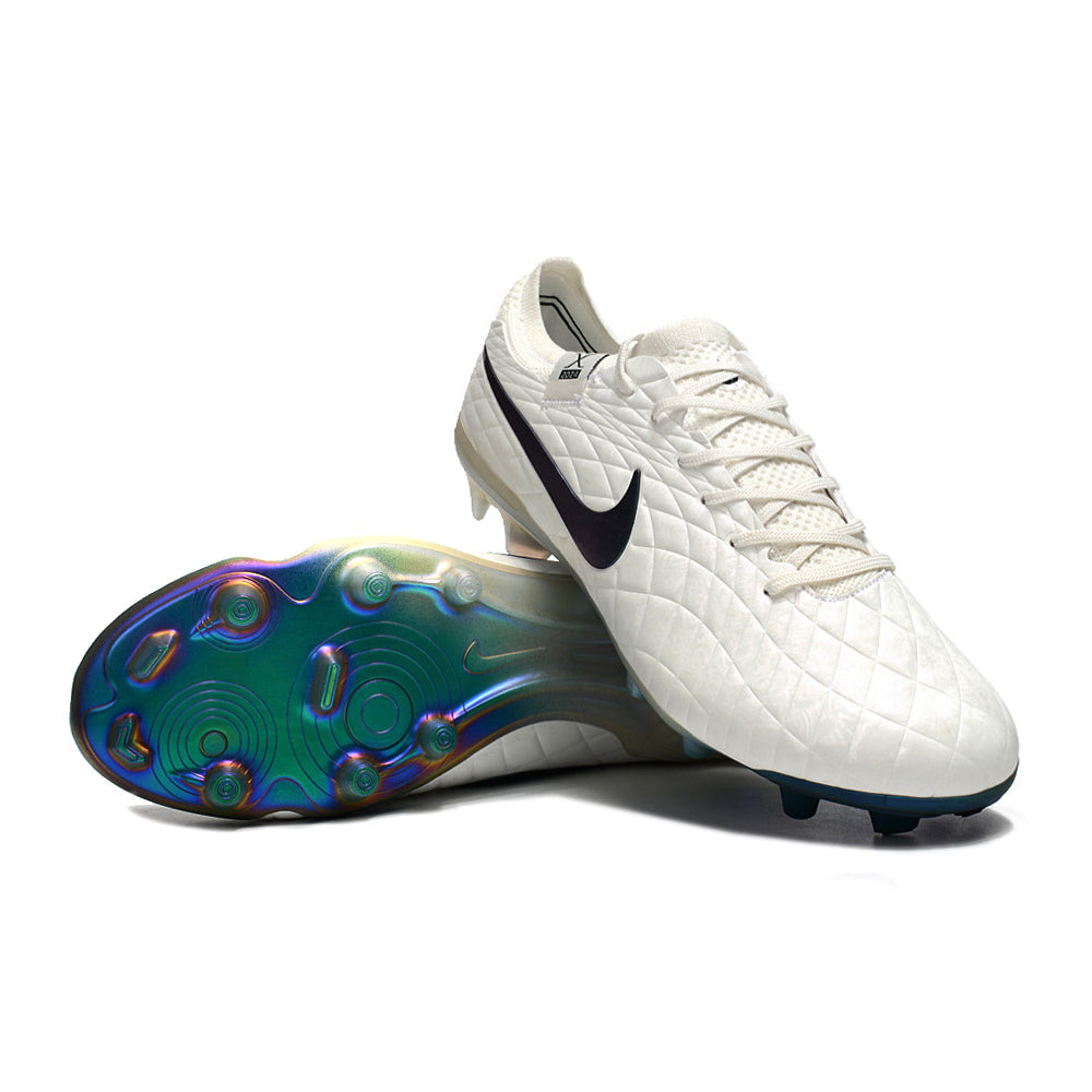 Chuteira Campo Nike Tiempo Legend 10 Elite FG Branca e Verde 