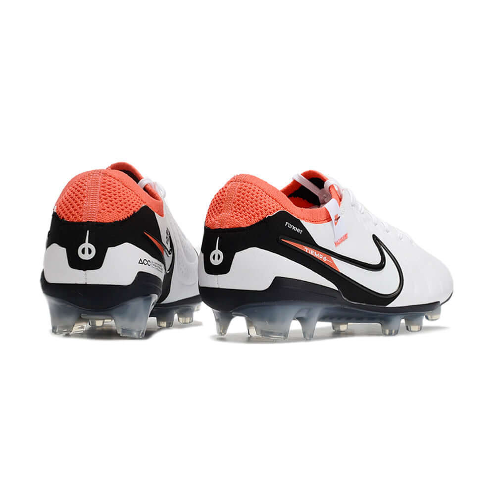 Chuteira Campo Nike Tiempo Legend 10 Elite FG Branca, Preta e Vermelha 