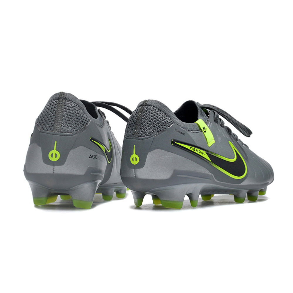 Chuteira Campo Nike Tiempo Legend 10 Elite FG Cinza, Preta e Verde
