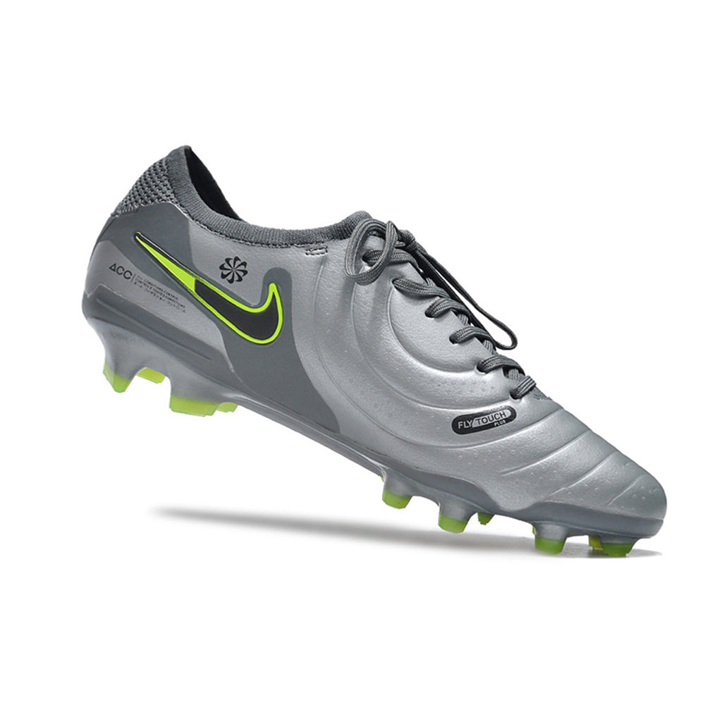 Chuteira Campo Nike Tiempo Legend 10 Elite FG Cinza, Preta e Verde