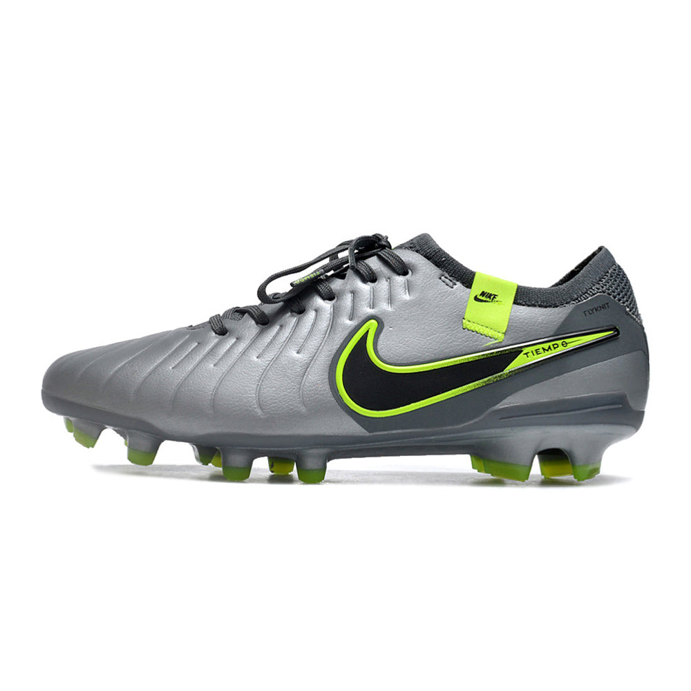 Chuteira Campo Nike Tiempo Legend 10 Elite FG Cinza, Preta e Verde