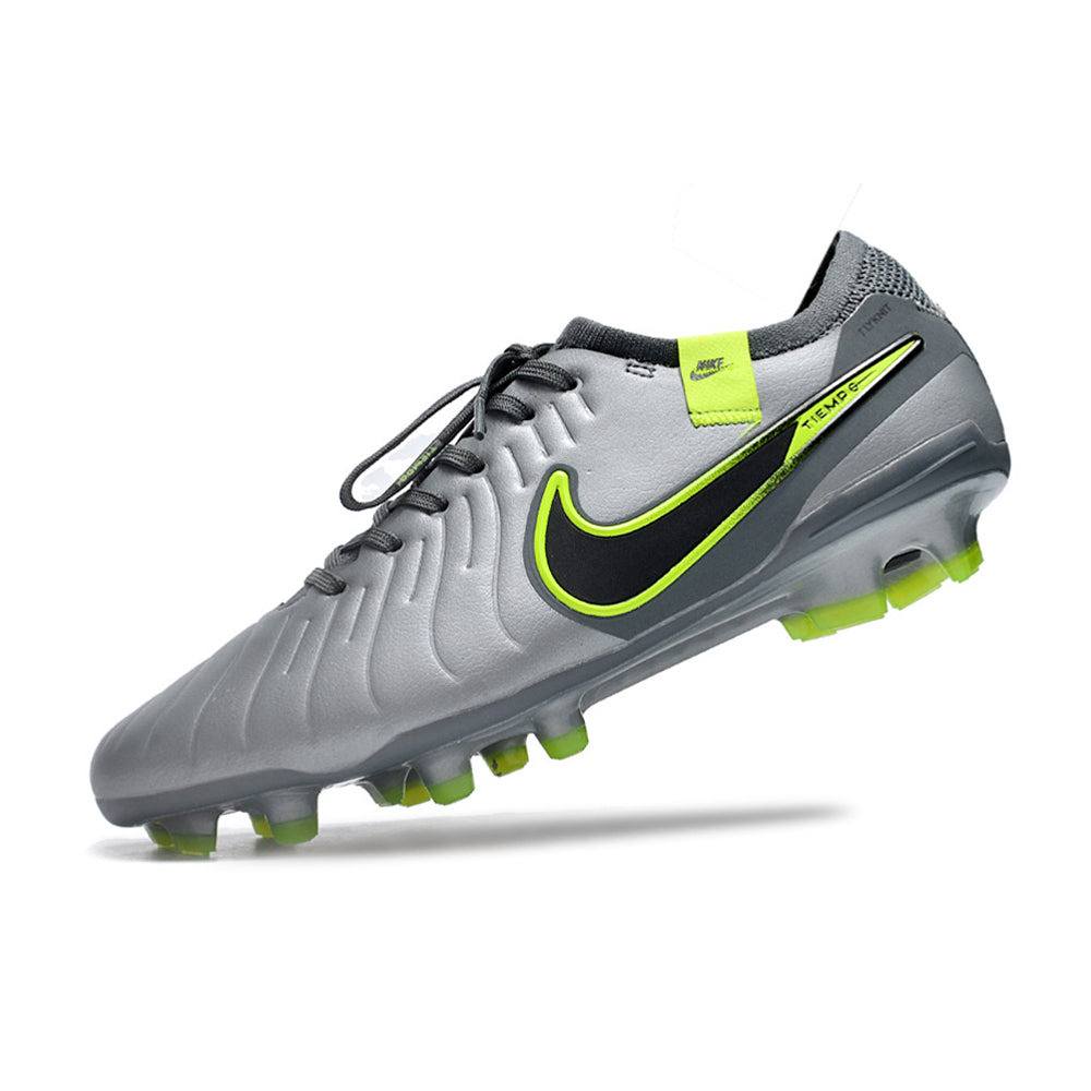 Chuteira Campo Nike Tiempo Legend 10 Elite FG Cinza, Preta e Verde
