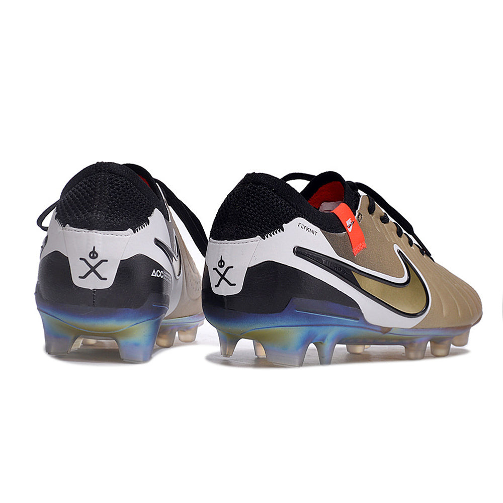 Chuteira Campo Nike Tiempo Legend 10 Elite FG Dourado e Preto 