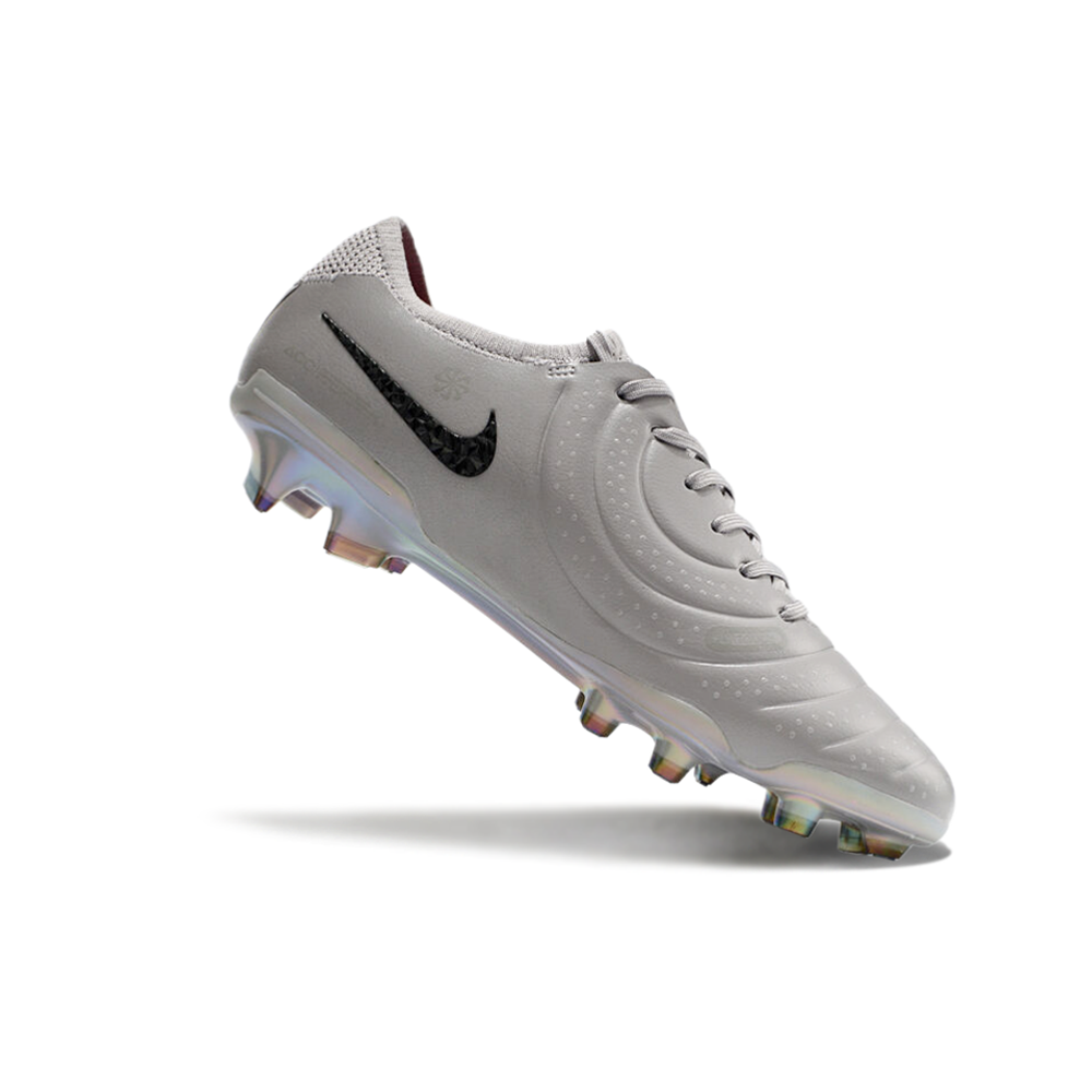 Chuteira Campo Nike Tiempo Legend 10 Elite FG Prata e Preto 