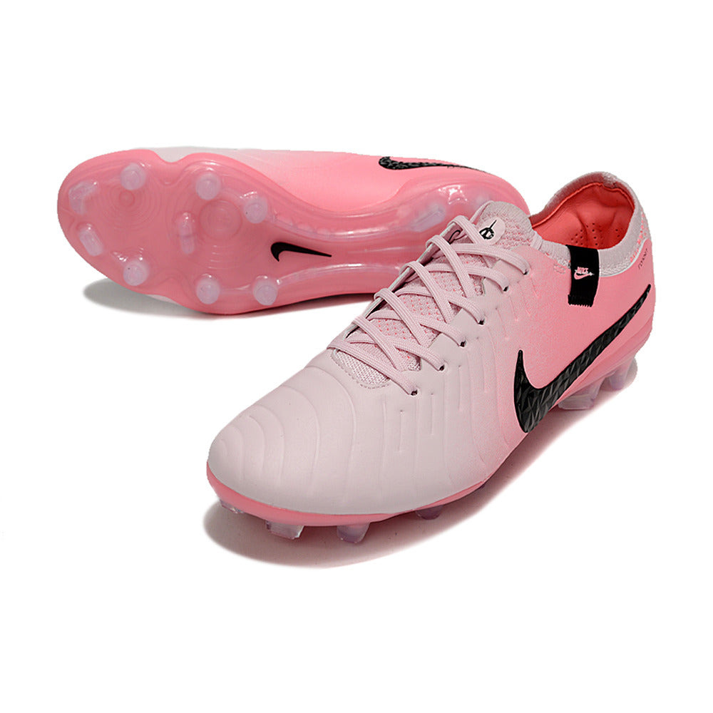 Chuteira Campo Nike Tiempo Legend 10 Elite FG Rosa e Preto 