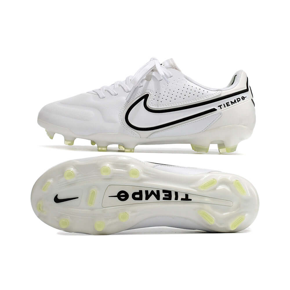Chuteira Campo Nike Tiempo Legend 9 Elite FG Branco e Preto