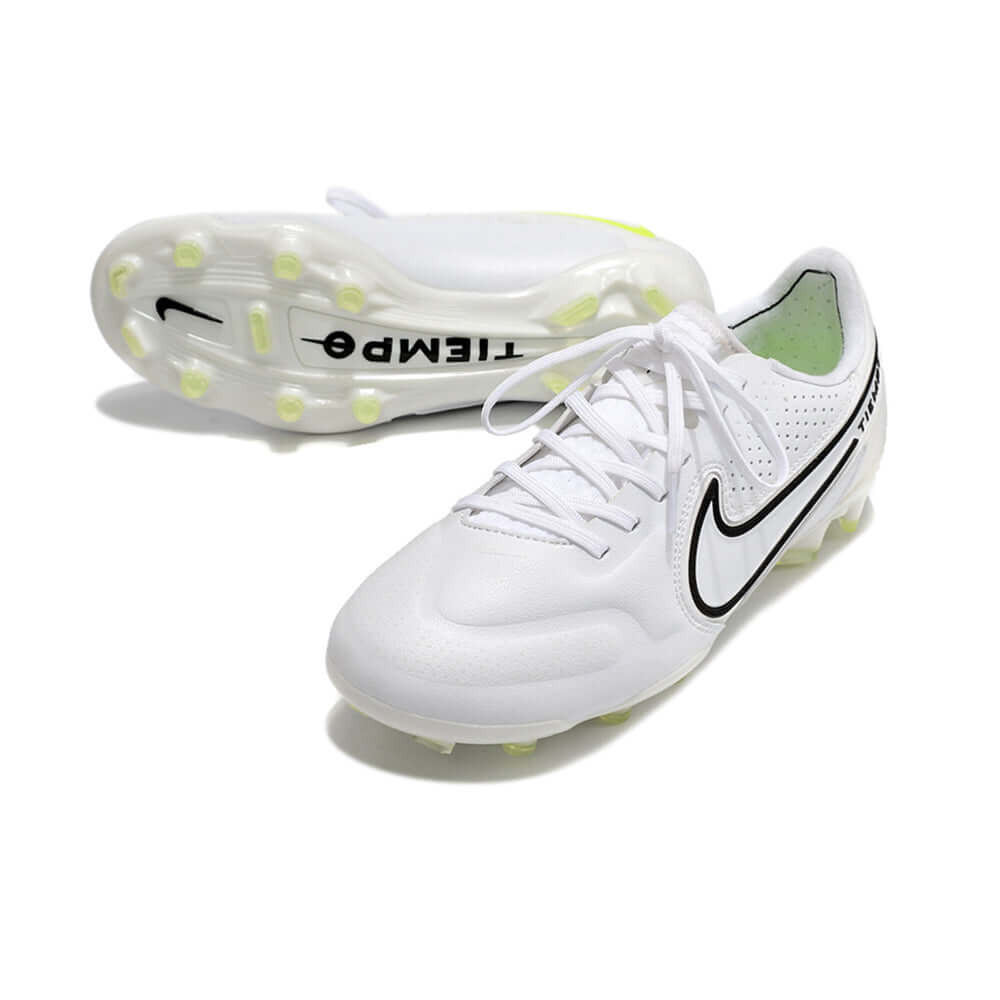 Chuteira Campo Nike Tiempo Legend 9 Elite FG Branco e Preto