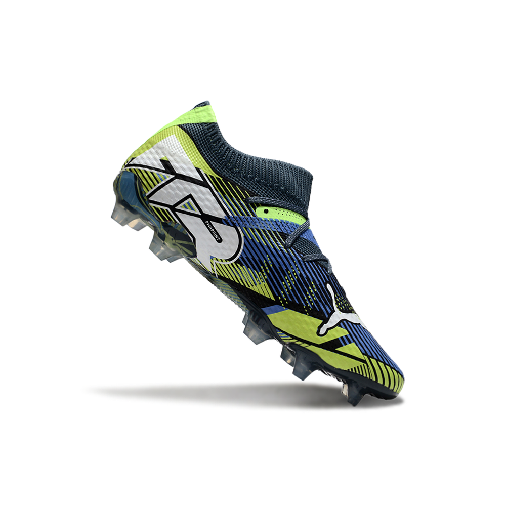 Chuteira Campo Puma Future 7 FG Azul e Verde