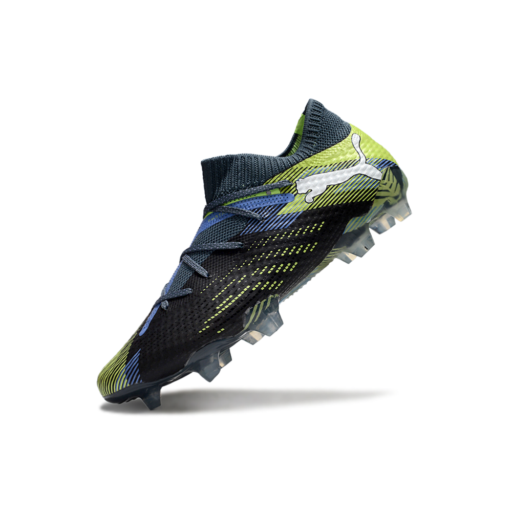 Chuteira Campo Puma Future 7 FG Azul e Verde