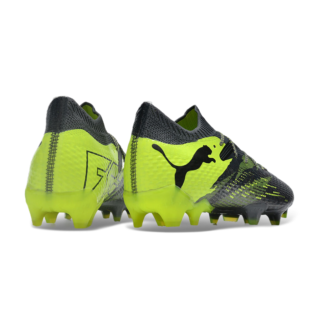 Chuteira Campo Puma Future 7 FG Cinza e Verde 