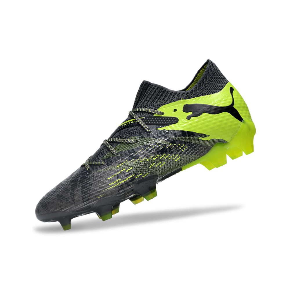 Chuteira Campo Puma Future 7 FG Cinza e Verde 