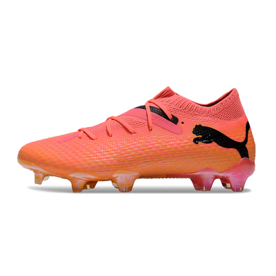 Chuteira Campo Puma Future 7 FG Laranja e Rosa 
