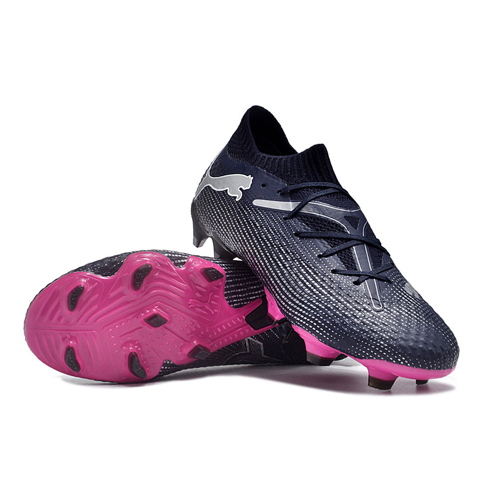 Chuteira Campo Puma Future 7 FG Preta e Rosa