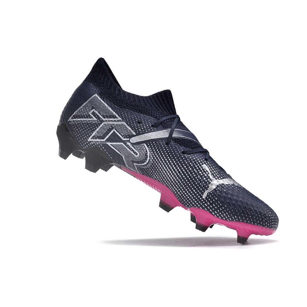 Chuteira Campo Puma Future 7 FG Preta e Rosa