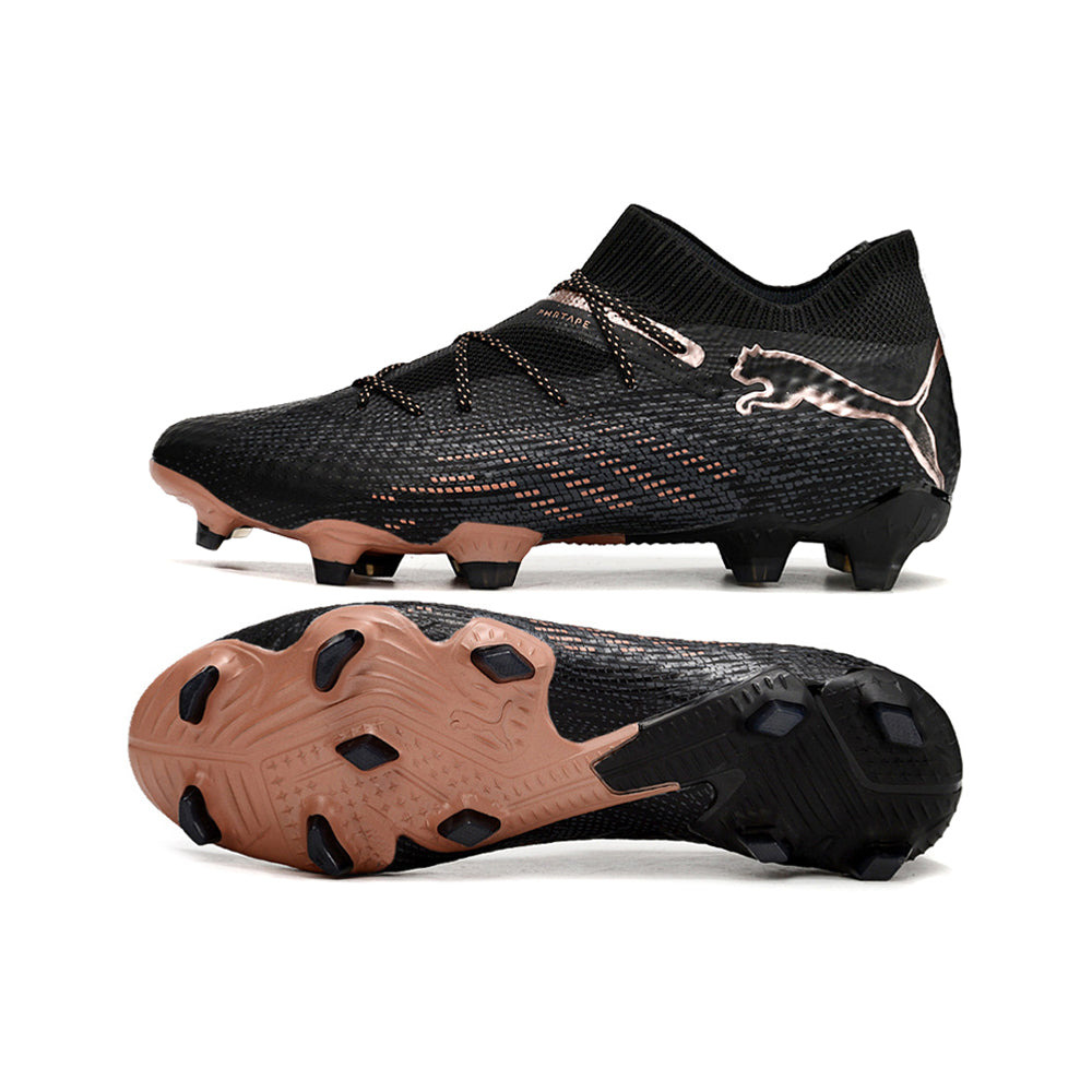Chuteira Campo Puma Future 7 FG Preto e Bronze