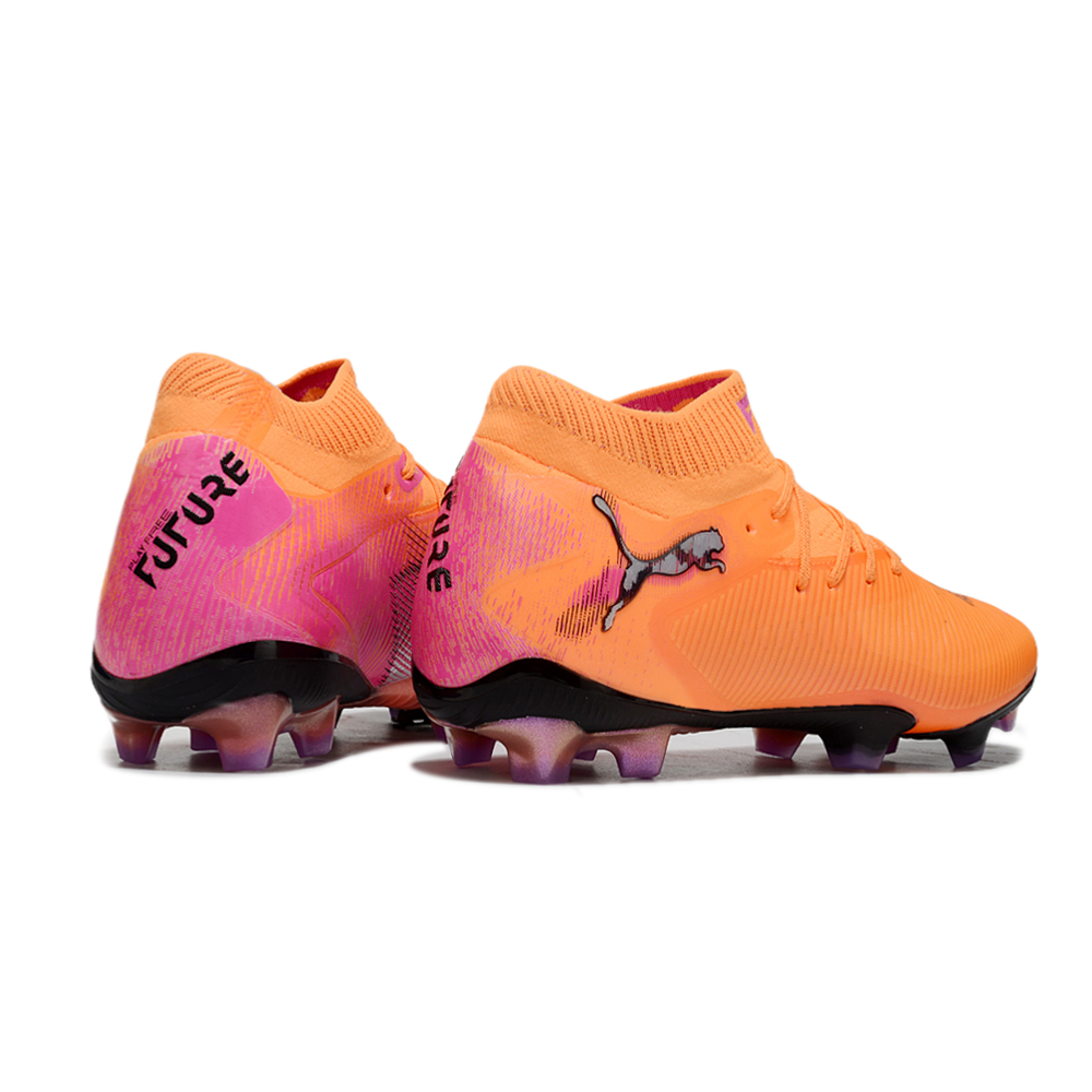 Chuteira Campo Puma Future 8 FG Laranja e Rosa