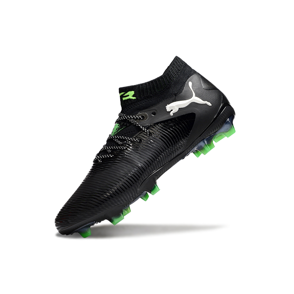 Chuteira Campo Puma Future 8 FG Preto e Verde